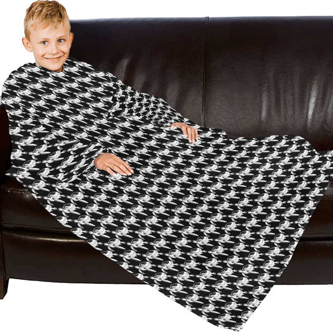 Blanket Robe with Sleeves for Kids