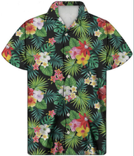 Load image into Gallery viewer, Tropical Floral Hawaiian Design Short Sleeve Shirt for Men
