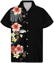 Load image into Gallery viewer, Chemise Polynesian Tribal Hibiscus Plumeria Hawaiian Tops Shirts for Men
