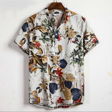 Load image into Gallery viewer, Men's Casual Breathable Thin Tropical Floral Print Short Sleeve Hawaiian Shirt for Men
