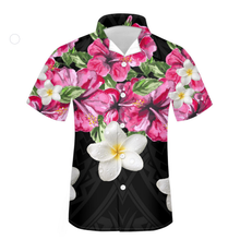Load image into Gallery viewer, Tropical Hawaiian Floral Print Summer Cuban Guayabera Button Down Shirt for Men
