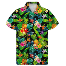 Load image into Gallery viewer, Summer Button Down Tropical Fruit Floral Hawaiian Shirt for Men

