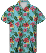 Load image into Gallery viewer, Tropical Floral Hawaiian Design Short Sleeve Shirt for Men
