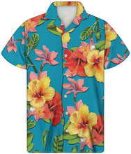 Load image into Gallery viewer, Hawaiian Aloha Beach Tropical Floral Pattern Summer Shirts for Men
