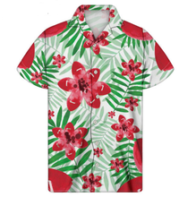 Load image into Gallery viewer, Tropical Hawaiian Floral Design Turn-down Collar Short Sleeve Beach Aloha Shirt

