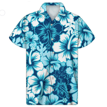 Load image into Gallery viewer, Orchids Hibiscus Leaves Print Tropical Hawaiian Floral Short Sleeved Shirts for Men
