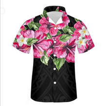 Load image into Gallery viewer, Tropical Hawaiian Floral Print Summer Cuban Guayabera Button Down Shirt for Men
