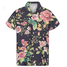 Load image into Gallery viewer, Summer Button Down Tropical Fruit Floral Hawaiian Shirt for Men
