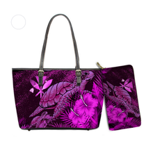 Load image into Gallery viewer, Hawaiian Sea Turtle With Hibiscus Print Shoulder Bag and Purse for Women
