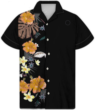 Load image into Gallery viewer, Chemise Polynesian Tribal Hibiscus Plumeria Hawaiian Tops Shirts for Men
