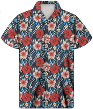 Load image into Gallery viewer, Tropical Floral Hawaiian Design Short Sleeve Shirt for Men
