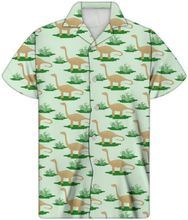 Load image into Gallery viewer, Dinosaur Print Beach Hawaiian Short Sleeve Shirt  for Men
