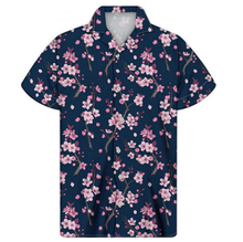 Load image into Gallery viewer, Summer Button Down Tropical Fruit Floral Hawaiian Shirt for Men
