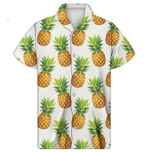 Load image into Gallery viewer, Summer Button Down Tropical Fruit Floral Hawaiian Shirt for Men
