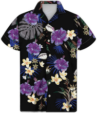 Load image into Gallery viewer, Chemise Polynesian Tribal Hibiscus Plumeria Hawaiian Tops Shirts for Men
