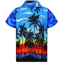 Load image into Gallery viewer, Button Down Palm Tree Printed Beach Wear/Aloha Shirt For Men
