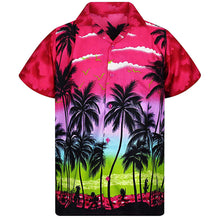 Load image into Gallery viewer, Button Down Palm Tree Printed Beach Wear/Aloha Shirt For Men
