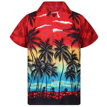 Load image into Gallery viewer, Button Down Palm Tree Printed Beach Wear/Aloha Shirt For Men
