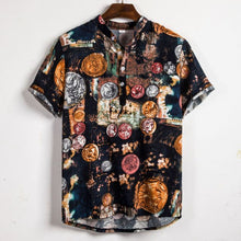 Load image into Gallery viewer, Summer Floral Loose Baggy Holiday Beach Short Sleeve Aloha Shirt for Men
