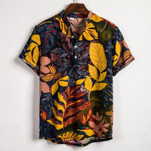 Load image into Gallery viewer, Summer Floral Loose Baggy Holiday Beach Short Sleeve Aloha Shirt for Men
