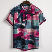 Load image into Gallery viewer, Summer Floral Loose Baggy Holiday Beach Short Sleeve Aloha Shirt for Men
