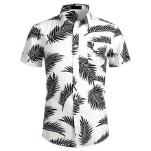 Load image into Gallery viewer, Palm leaf Print Shirt Summer Pocket Men's Hawaiian Casual Aloha Shirts
