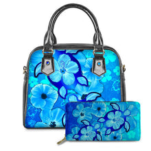 Load image into Gallery viewer, Turquoise Tribal Sea Turtle Hawaiian Shoulder Handbags for Women
