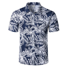 Load image into Gallery viewer, Palm Tree Printed Short Sleeve Aloha Hawaiian Short Sleeve Shirt
