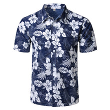 Load image into Gallery viewer, Palm Tree Printed Short Sleeve Aloha Hawaiian Short Sleeve Shirt
