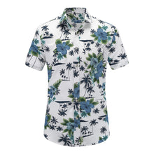 Load image into Gallery viewer, Floral Men&#39;s Short Sleeve Beach Hawaiian Cotton Shirts
