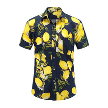 Load image into Gallery viewer, Floral Men&#39;s Short Sleeve Beach Hawaiian Cotton Shirts
