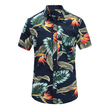 Load image into Gallery viewer, Floral Men&#39;s Short Sleeve Beach Hawaiian Cotton Shirts
