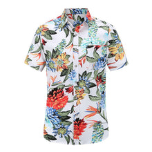Load image into Gallery viewer, Floral Men&#39;s Short Sleeve Beach Hawaiian Cotton Shirts
