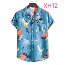 Load image into Gallery viewer, Button Down Funny Cactus Print Hawaiian Summer Short Sleeve Shirts for Men
