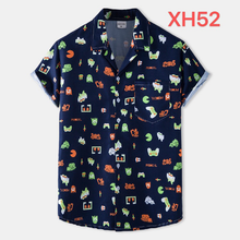 Load image into Gallery viewer, Button Down Funny Cactus Print Hawaiian Summer Short Sleeve Shirts for Men
