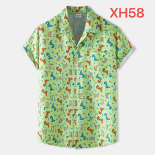 Load image into Gallery viewer, Button Down Funny Cactus Print Hawaiian Summer Short Sleeve Shirts for Men

