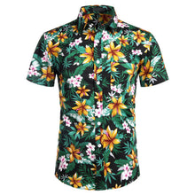 Load image into Gallery viewer, Cotton Floral Hawaiian Summer Short Sleeve Shirt for Men
