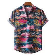 Load image into Gallery viewer, Men's Casual Retro Loose Cotton Linen Shirts Summer Short Sleeve Aloha Shirt
