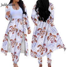 Load image into Gallery viewer, Tropical Polynesian Turtle Pattern Spring Autumn Elegant 2 Piece Outfits
