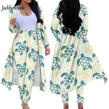 Load image into Gallery viewer, Tropical Polynesian Turtle Pattern Spring Autumn Elegant 2 Piece Outfits
