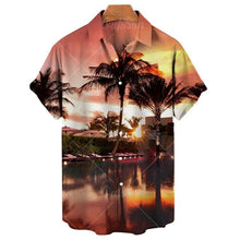 Load image into Gallery viewer, Breathable Hawaiian Shirt Summer Sunset Beach Style Unisex
