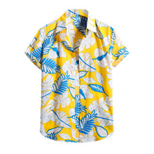 Load image into Gallery viewer, Tropical Leaf Print Short Sleeve Aloha Shirt for Men
