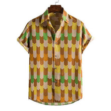 Load image into Gallery viewer, Men's Summer Short Sleeve Palm Tree Printed Button Down Aloha Shirts
