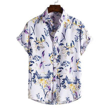 Load image into Gallery viewer, Men's Summer Short Sleeve Palm Tree Printed Button Down Aloha Shirts
