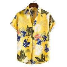 Load image into Gallery viewer, Men's Summer Short Sleeve Palm Tree Printed Button Down Aloha Shirts
