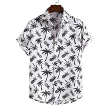 Load image into Gallery viewer, Men's Summer Short Sleeve Palm Tree Printed Button Down Aloha Shirts
