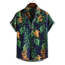 Load image into Gallery viewer, Men's Summer Short Sleeve Palm Tree Printed Button Down Aloha Shirts
