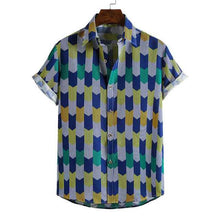 Load image into Gallery viewer, Men's Summer Short Sleeve Palm Tree Printed Button Down Aloha Shirts
