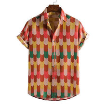 Load image into Gallery viewer, Men's Summer Short Sleeve Palm Tree Printed Button Down Aloha Shirts
