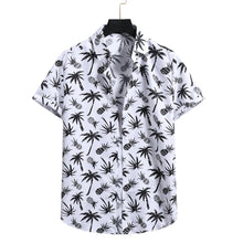 Load image into Gallery viewer, Pineapple Print Hawaiian Shirt Summer Short Sleeve Beach Shirts for Men
